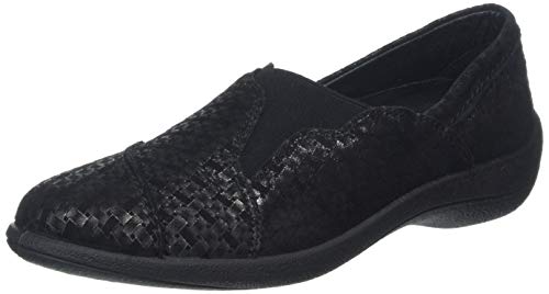 Padders Damen Ruth Slipper, Schwarz Schwarz Kombi 38, Gr. 40 EU (Herstellergröße: 6.5 UK) von Padders