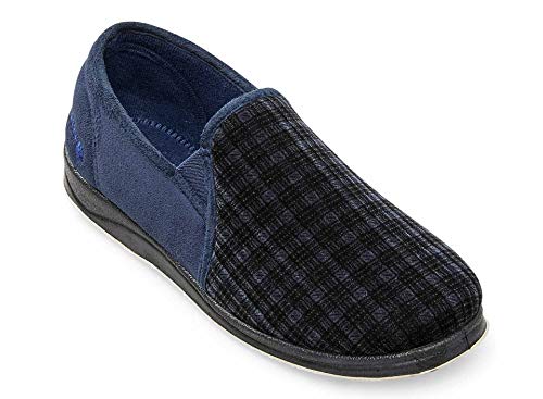 Padders Herren Albert Flache Hausschuhe, Mehrfarbig (Navy Combi 96), 42 EU Weit von Padders