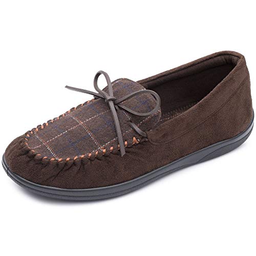 Padders Herren Lounge Flache Hausschuhe, Braun (Brown Combi 61), 45 EU Weit von Padders