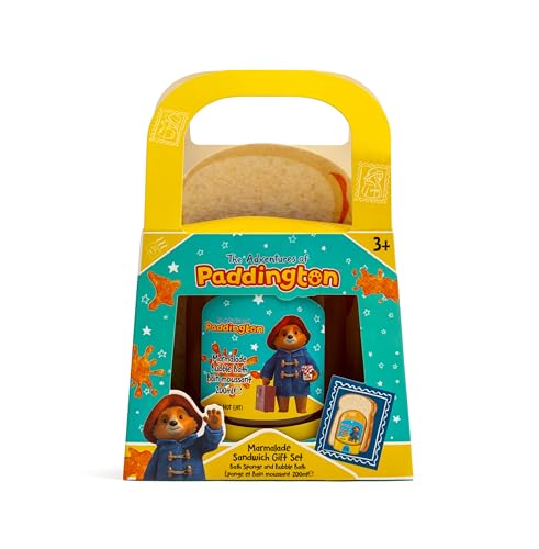 Paddington Bear Marmelade Sandwich Geschenkset - Kinder Schaumbad und Badeschwamm - Kindergeschenk von Paddington Bear