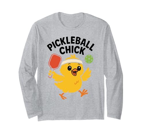 Pickleball Chick, niedliches, lustiges Paddelliebhaber-Sportler, Damen und Mädchen Langarmshirt von Paddle Chick Apparel