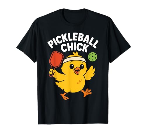 Pickleball Chick, niedliches, lustiges Paddelliebhaber-Sportler, Damen und Mädchen T-Shirt von Paddle Chick Apparel