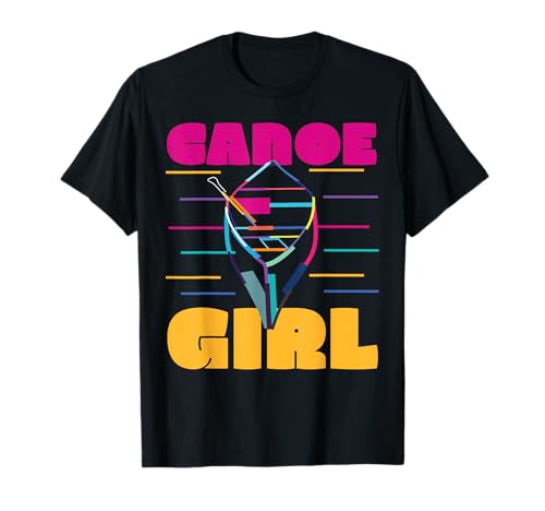 Kanu Kanu Mädchen Retro 80S 90S Vintage Kanu Mädchen T-Shirt von Paddling Canoe Rower Canoer Rowing Paddler HS0
