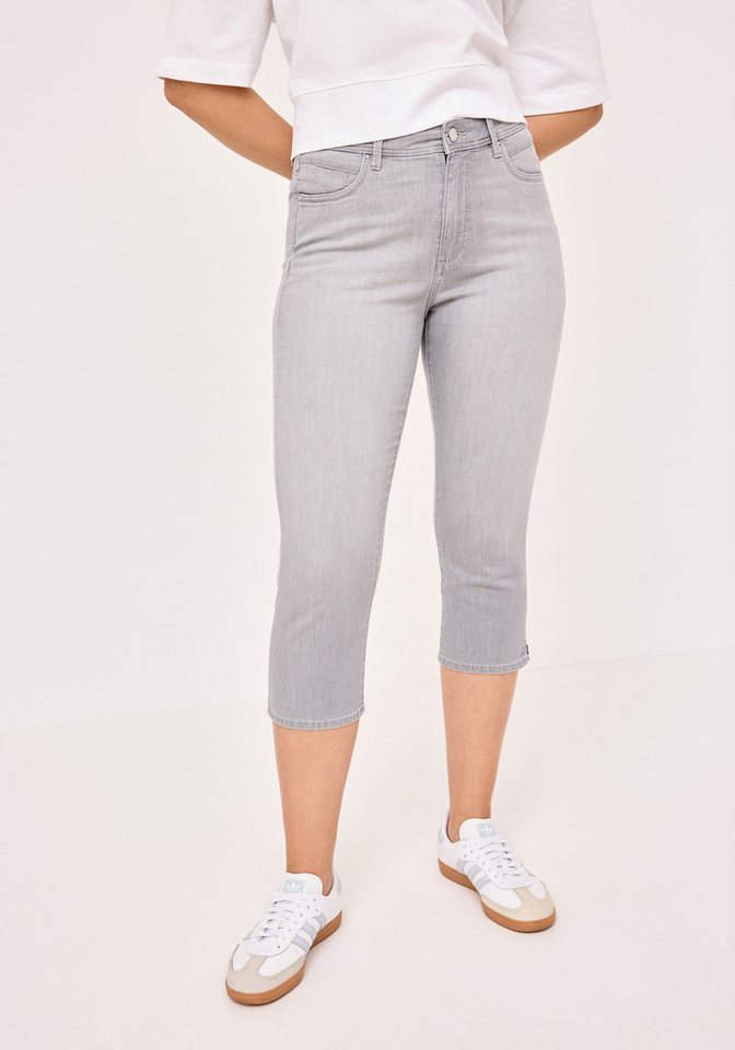 Paddock's 3/4-Jeans PIA Graue Slim-Fit Damenjeans in ¾ Länge mit Stretch von Paddock's