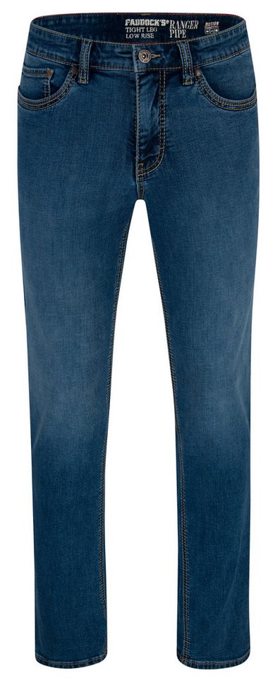 Paddock's 5-Pocket-Jeans PADDOCKS RANGER PIPE Saddle Stitch medium blue 80163 3695.4365 - MOTIO von Paddock's