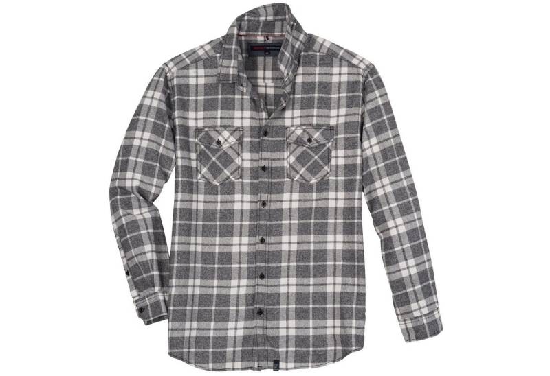 Paddock's Flanellhemd Paddock´s XXL Karoflanellhemd grau melange-offwhite von Paddock's