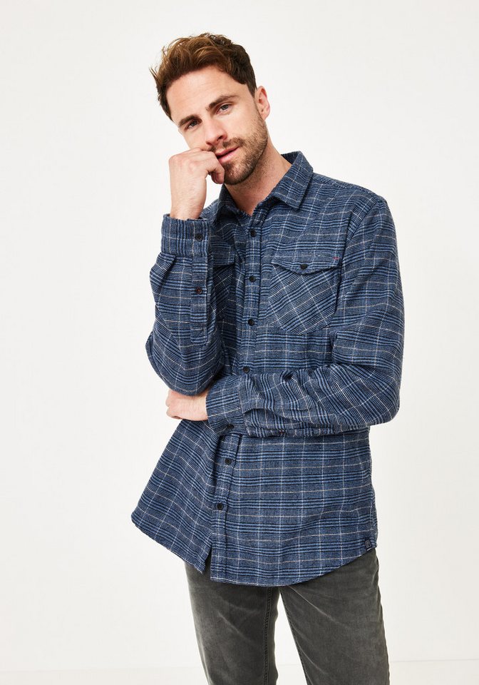 Paddock's Langarmhemd Kariertes Regular Fit Flanellhemd von Paddock's