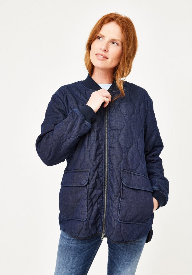 Paddock's Langjacke Denim Jacket Lange Denim Steppjacke von Paddock's
