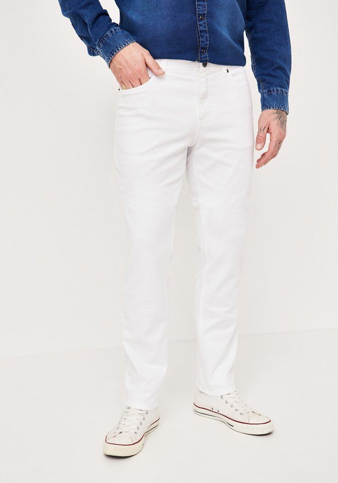 Paddock's Slim-fit-Jeans PIPE Weiße Slim-Fit Jeans mit Stretch von Paddock's