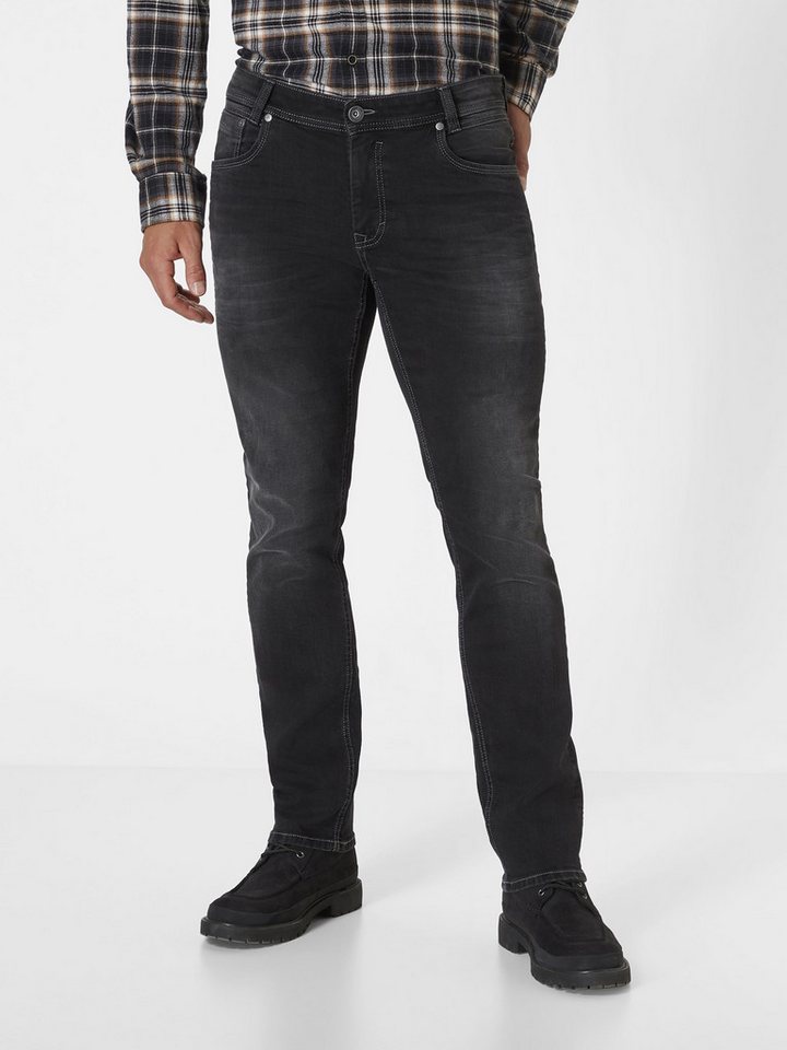Paddock's Straight-Jeans BEN Schwarze Regular Fit Jeans mit Stretch von Paddock's