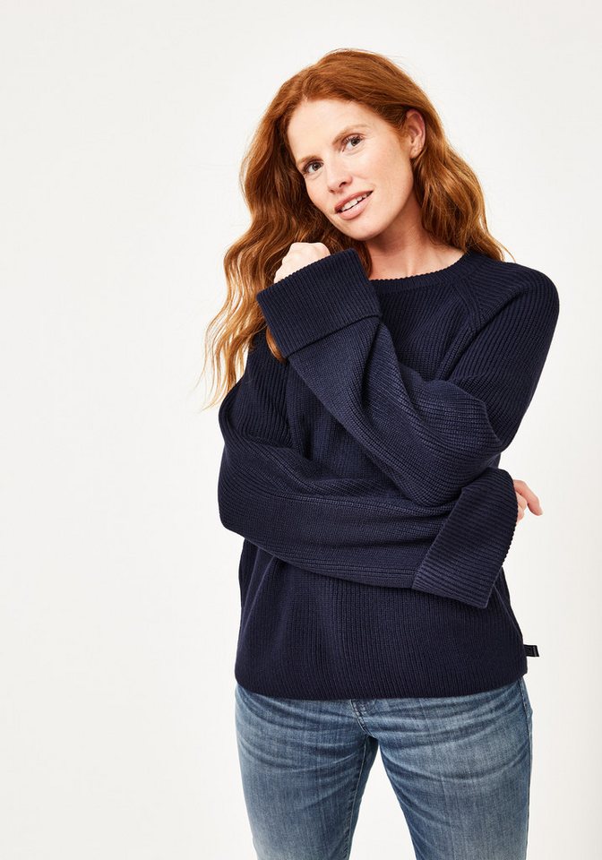 Paddock's Strickpullover Rundhals Strickpullover mit umgeschlagenen Ärmeln von Paddock's