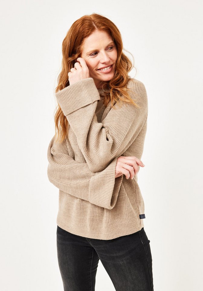 Paddock's Strickpullover Rundhals Strickpullover mit umgeschlagenen Ärmeln von Paddock's