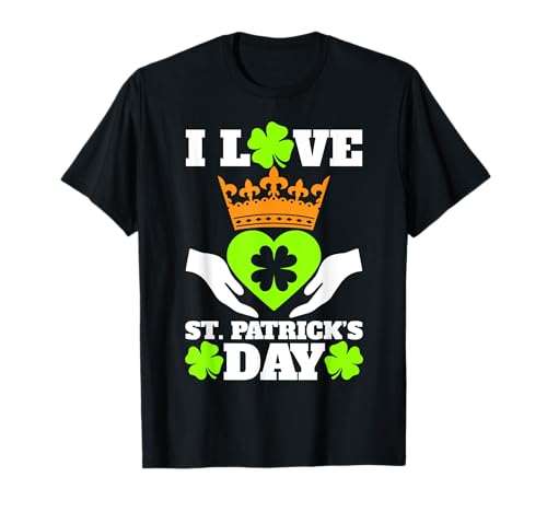 I Love St. Patrick's Day Paddy Irish Shamrock Erwachsene Kinder T-Shirt von Paddy's Happy St. Patrick's Day Apparel Gift Tee