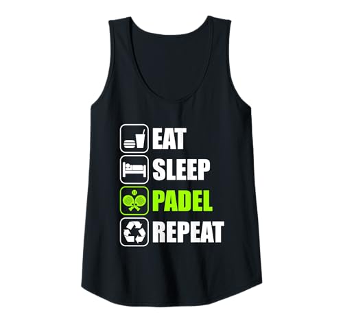Damen Eat Sleep Padel lustiges Padelball Spieler Tank Top Damen Eat Sleep Padel lustiges Padelball Spieler Tank Top von Padelball Outfit & lustige Padelball Sprüche