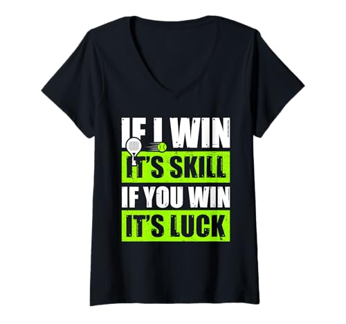 Damen If i win it's skill lustiges Padelball Spieler T-Shirt mit V-Ausschnitt Damen If i win it's skill lustiges Padelball Spieler T-Shirt mit V-Ausschnitt von Padelball Outfit & lustige Padelball Sprüche