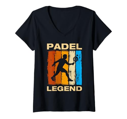 Damen Padel Legend lustiges Padelball Spieler T-Shirt mit V-Ausschnitt Damen Padel Legend lustiges Padelball Spieler T-Shirt mit V-Ausschnitt von Padelball Outfit & lustige Padelball Sprüche