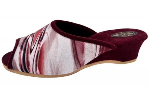 Helmut Trunte Hausschuhe Pantolette mit Fußbett Peeptoe, Fuchsia, EU 40 von Padero