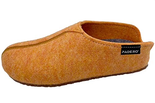 Padero LANA Hausschuhe warme Pantoffeln aus Wollfilz, Gelb, EU 38 von Padero