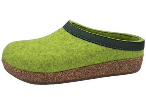 Padero Hausschuhe Wollfilz Clogs Filzclogs Grün, Grün, EU 39 von Padero