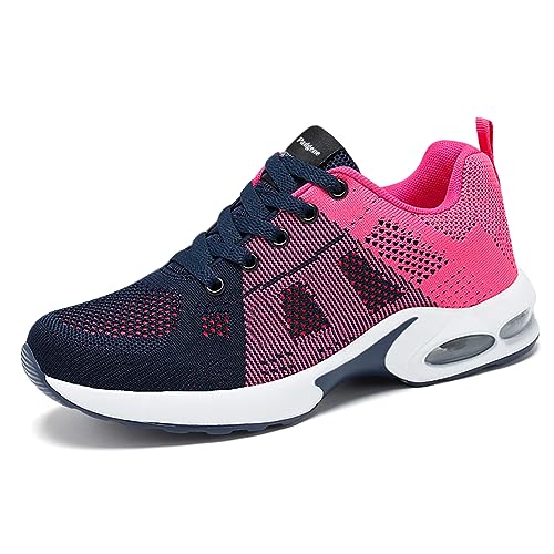 PADGENE Laufschuhe mit Kissen, Damen, Laufschuhe, Reisen, lässig, Turnschuhe, Laufen, Fitnessstudio, Fitness, Sportschuhe, modisch, im Freien, B Rosa., 36 EU von Padgene