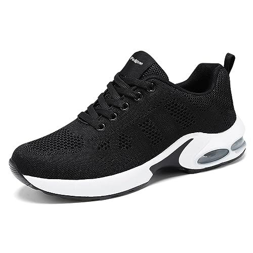 PADGENE Laufschuhe mit Kissen, Strick für Damen, Laufschuhe, Reisen, lässig, Sneaker, Laufen, Fitnessstudio, Fitness, Sportschuhe, modisch, im Freien, Stil B, schwarz, 39 EU von Padgene