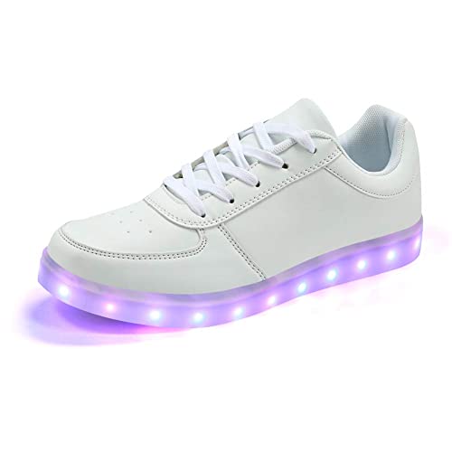 Padgene Damen Herren LED Leuchten Schuhe Leuchtende Blinkende Turnschuhe USB Aufladen Schnürer Paare Schuhe von Padgene