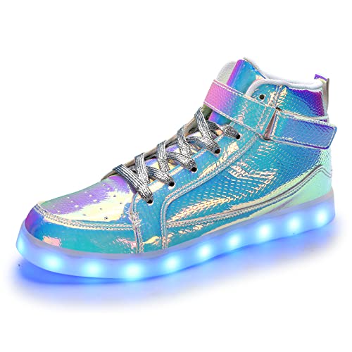 Padgene Herren Damen Leuchtende Blinkende Turnschuhe LED Leuchten Schuhe USB Aufladen Schnürer Schuhe von Padgene