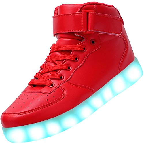 Padgene Herren Damen Leuchtende Blinkende Turnschuhe LED Leuchten Schuhe USB Aufladen Schnürer Schuhe von Padgene