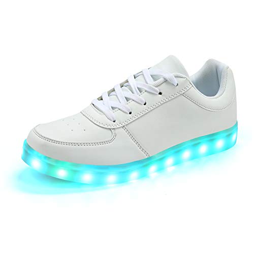 Padgene Herren Damen Leuchtende Blinkende Turnschuhe LED Leuchten Schuhe USB Aufladen Schnürer Schuhe von Padgene