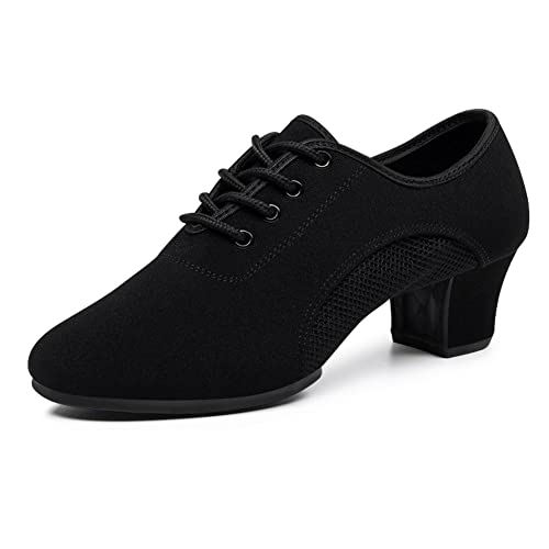 Padgene Latein Tanzschuhe für Damen Schwarz Professionelle Tanzschuhe Ballsaal Party Salsa Tanzübung Performance Schuhe von Padgene