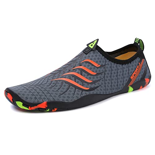 Padgene Wasserschuhe für Männer und Frauen Schnelltrocknende Wasserschuhe Unisex zum Schwimmen, Yoga, Strand, Laufen, Schnorcheln, Surfen, Tauchen, B059 Grau, 41 EU von Padgene