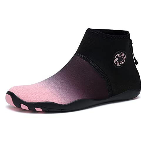 Padgene Wasserschuhe für Männer und Frauen Schnelltrocknende Wasserschuhe Unisex zum Schwimmen, Yoga, Strand, Laufen, Schnorcheln, Surfen, Tauchen, B060-Rosa, 42 EU von Padgene