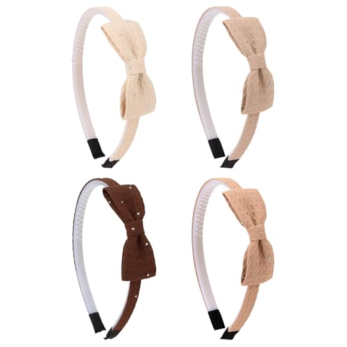 Padorul 4 x Kristallschleifen-Stirnbänder, glitzernde Strassstein-Haar-Accessoires für Damen und Mädchen, elegante tägliche Party-Haarreifen Padorul 4 x Kristallschleifen-Stirnbänder, glitzernde Strassstein-Haar-Accessoires für Damen und Mädchen, elegante tägliche Party-Haarreifen von Padorul