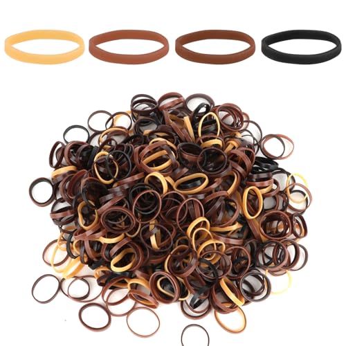 Padorul 500 Stück kleine elastische Haarbänder für Damen, braun, dehnbar, Pferdeschwanz-Halter, Bommeln, kein Metall zum Anziehen Padorul 500 Stück kleine elastische Haarbänder für Damen, braun, dehnbar, Pferdeschwanz-Halter, Bommeln, kein Metall zum Anziehen von Padorul