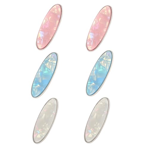 Padorul 6 ovale kleine Haarspangen, rutschfeste Griff-Clips für Frauen und Mädchen, Haarstyling, Make-up-Anwendung, Pony und Pony-Styling – Rosa, Blau, Weiß Padorul 6 ovale kleine Haarspangen, rutschfeste Griff-Clips für Frauen und Mädchen, Haarstyling, Make-up-Anwendung, Pony und Pony-Styling – Rosa, Blau, Weiß von Padorul