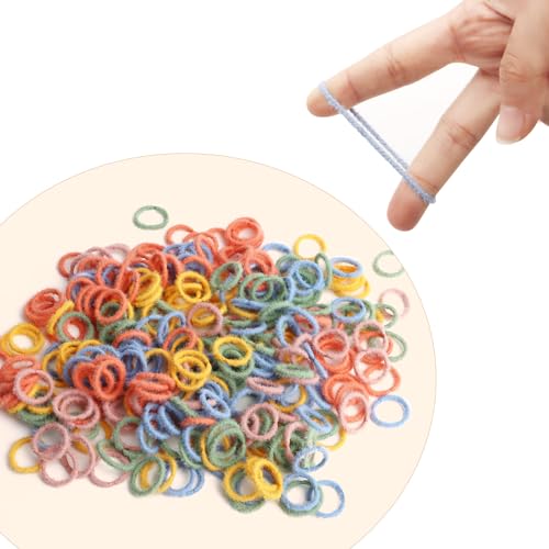 Padorul Kleine elastische Haarbänder für Damen, mehrfarbig, dehnbar, Pferdeschwanz-Halter, Bommeln, kein Metall, zum Anziehen, 300 Stück Padorul Kleine elastische Haarbänder für Damen, mehrfarbig, dehnbar, Pferdeschwanz-Halter, Bommeln, kein Metall, zum Anziehen, 300 Stück von Padorul