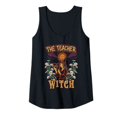 Damen Lehrer Lehrerin Pädagoge Pädagogin The Teacher Witch Tank Top von Pädagogik Lehramt Lehrauftrag