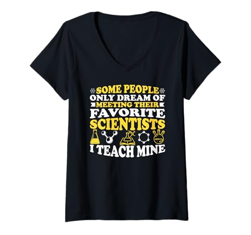 Damen Jeden Tag Lehre Ich Meine Lieblingsforscher T-Shirt mit V-Ausschnitt Damen Jeden Tag Lehre Ich Meine Lieblingsforscher T-Shirt mit V-Ausschnitt von Pädagogischer Stolz Naturwissenschaft Lehrer
