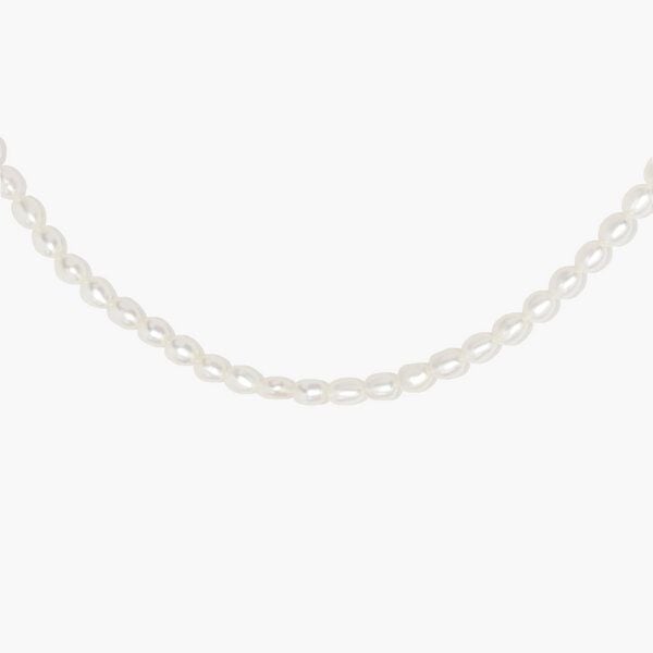 Paeoni Colors Klassische Perlenkette aus Süßwasserperlen und 18k Gold Vermeil, 925 Sterling Silber von Paeoni Colors