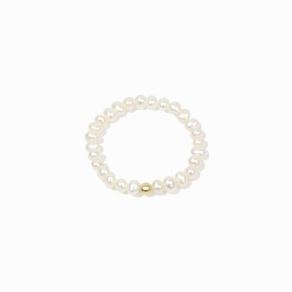 Paeoni Colors Perlenring aus Mini-Süßwasserperlen und 18k Gold Vermeil, 925 Sterling Silber Paeoni Colors Perlenring aus Mini-Süßwasserperlen und 18k Gold Vermeil, 925 Sterling Silber von Paeoni Colors