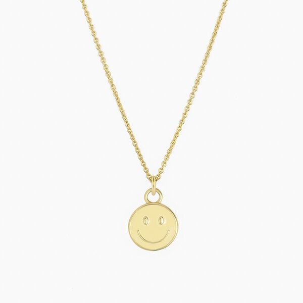 Paeoni Colors Smiley-Halskette aus 18k Gold Vermeil, 925 Sterling Silber Paeoni Colors Smiley-Halskette aus 18k Gold Vermeil, 925 Sterling Silber von Paeoni Colors