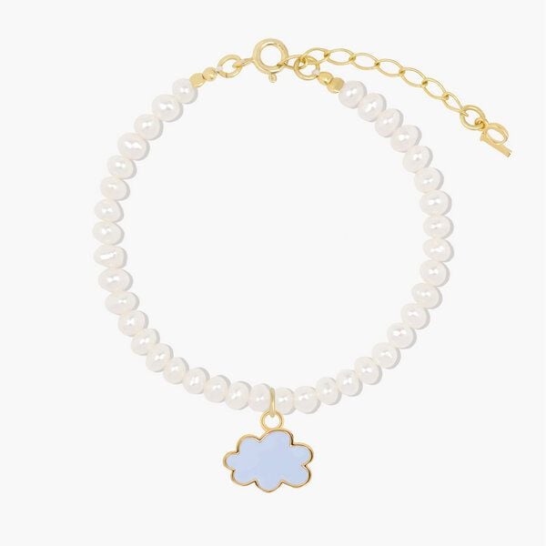 Paeoni Colors Wolken-Perlenarmband aus 18k Gold Vermeil, 925 Sterling Silber Paeoni Colors Wolken-Perlenarmband aus 18k Gold Vermeil, 925 Sterling Silber von Paeoni Colors