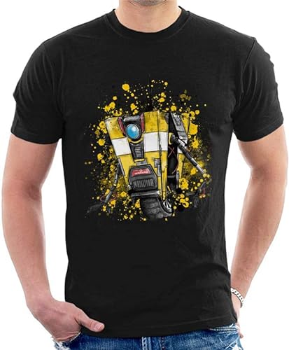 Claptrap Robot Splat Borderlands Men's T-Shirt Black XXL von Paery