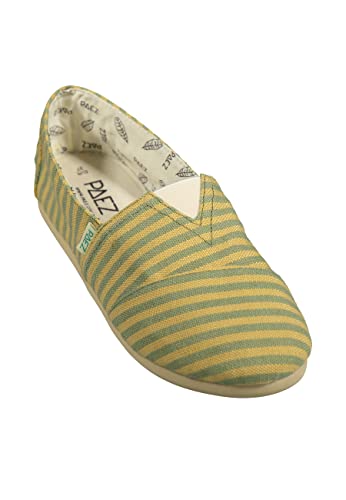 Paez Damen Classic Raw Stripes Espadrilles, Verde, 34 EU von Paez