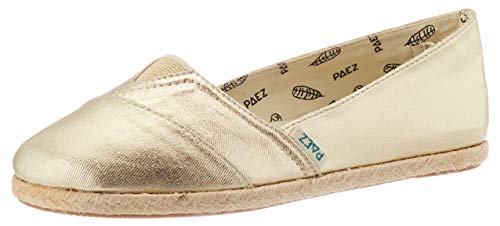 Paez Damen New Ballerina Raw Espadrilles, Gold (Gold 035) von Paez