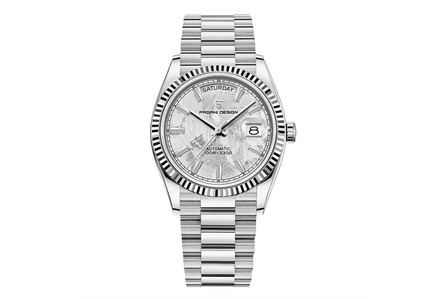 Pagani Design Automatikuhr Pagani Automatik Uhr Armbanduhr DayDate Herren Uhr Edelstahl Day Date von Pagani Design