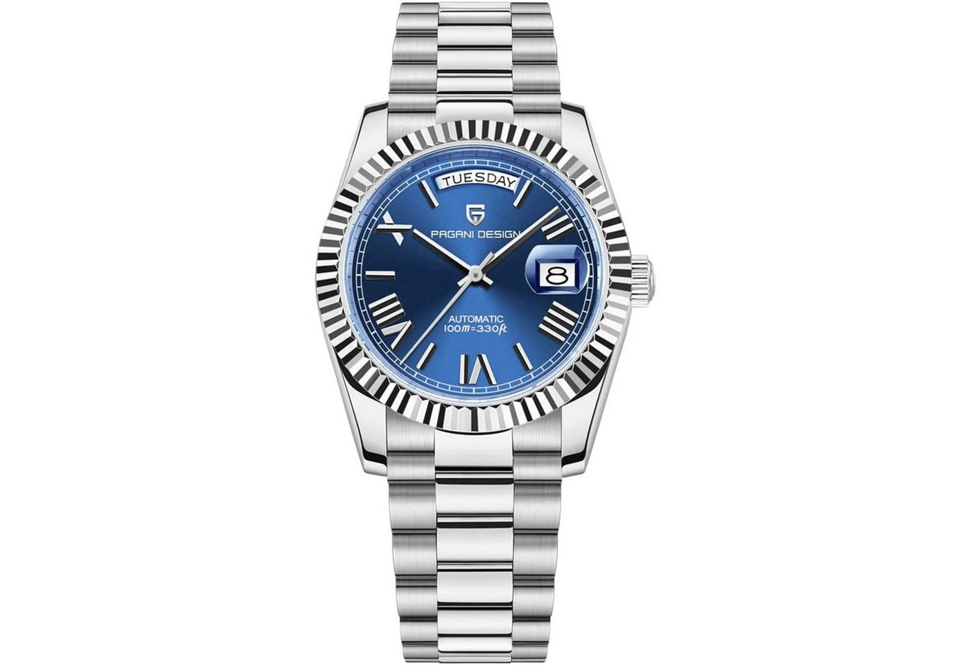 Pagani Design Automatikuhr Automatikuhr Mechanische Armbanduhr DD Herren Damen Edelstahl Saphir, (inklusive Box, Bedienungsanleitung, Garantiekarte und Uhr) von Pagani Design