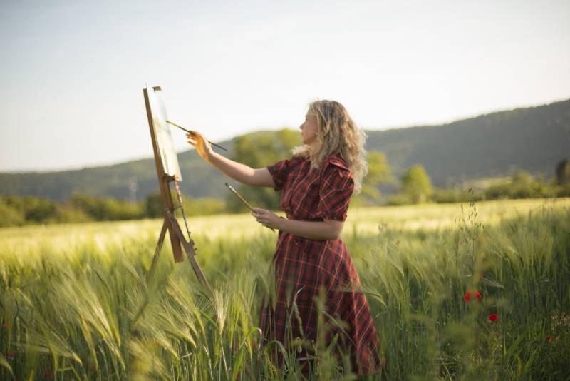 Umzugsverkauf 1940Er Jahre Kariertes Rayon Taft Puffärmel Wickelkleid, M-L von PageOfAir