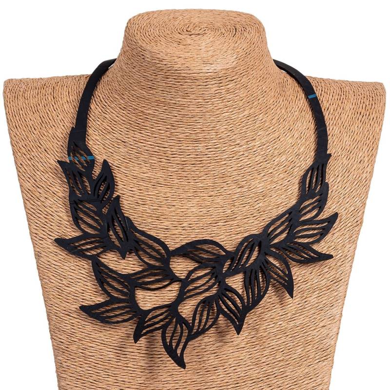 Jasmin Handgefertigt Reclaimed Rubber Halskette | Eco Upcycling Statement von PaguroUpcycle