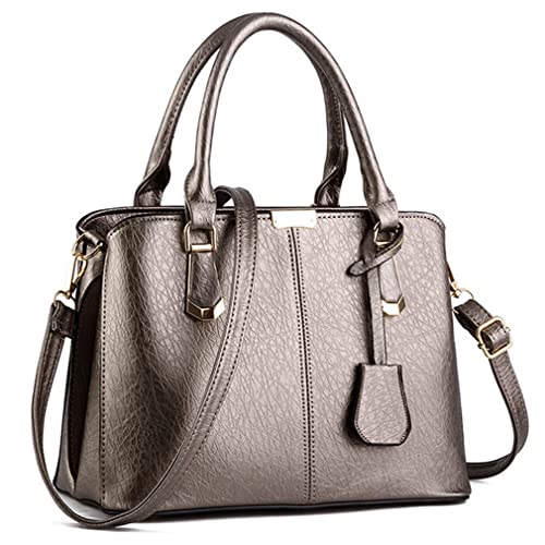 Pahajim Handtasche Damen Umhängetasche PU Ledertasche Tote Bag Damen Schultertaschen Mode Frauen Taschen mit Anhänger Messenger Tasche für Arbeit Einkaufen Party Reisen von Pahajim